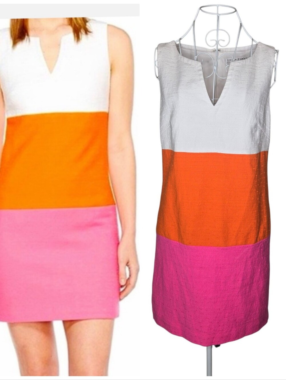 Trina Turk Miss Brady Colorblock Dress Size 6